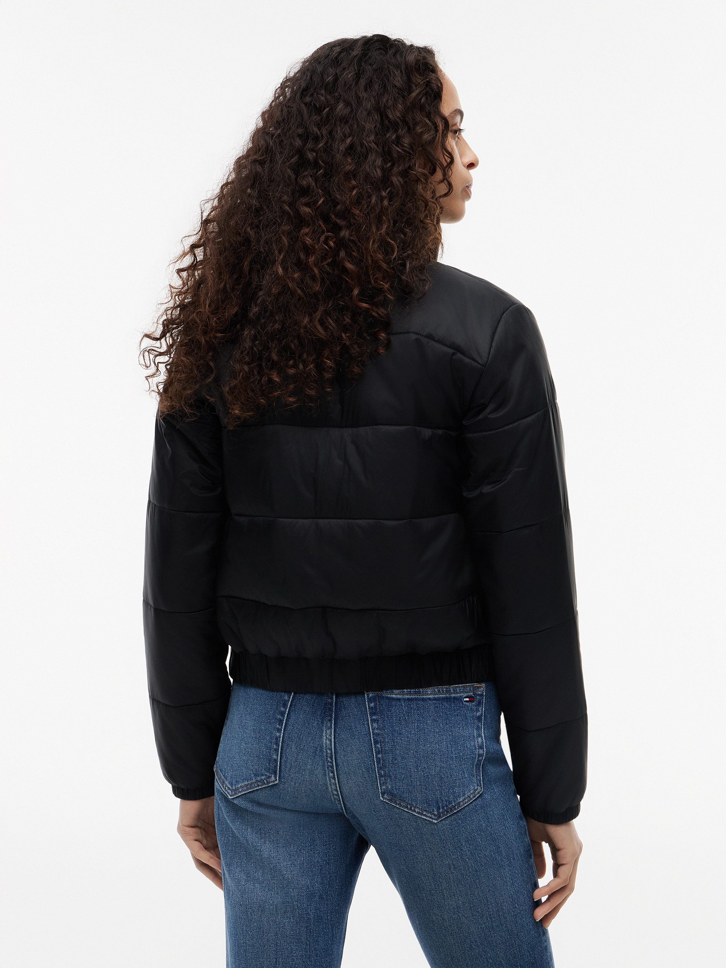 Tommy Jeans Steppjacke TJW REG PADDED JACKET Steppware, Reißverschlusstaschen, Stehkragen