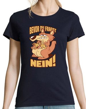 Youth Designz T-Shirt Bevor Du Fragst Nein! Damen Shirt mit lustigem Frontprint