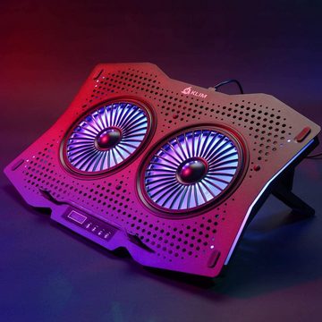 KLIM Notebook-Kühler Halo, Laptop Kühler mit RGB Beleuchtung + 11" - 17"