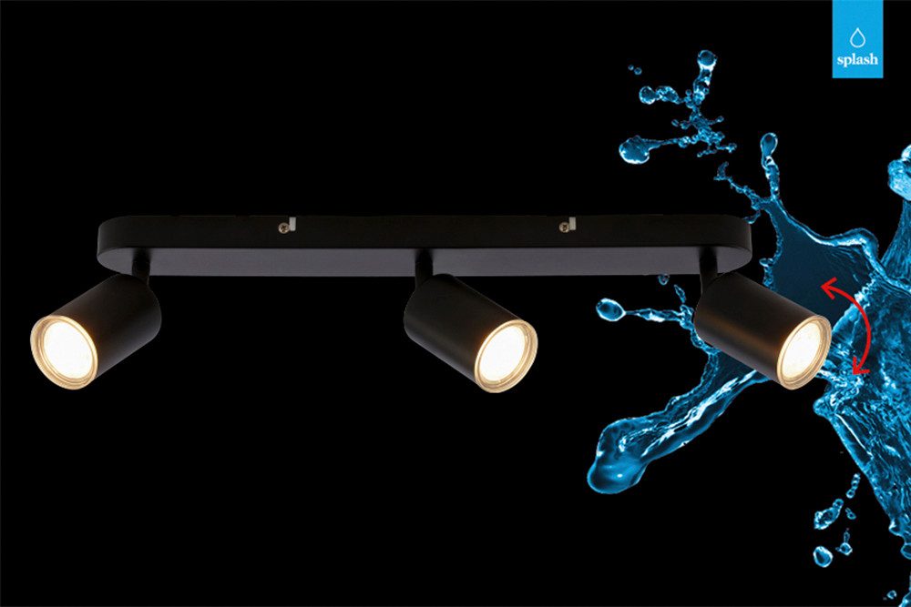Briloner Leuchten LED Deckenspot NERIDA, ohne Leuchtmittel, 47,5x8,5 cm, Wohnzimmer, Schlafzimmer, Badezimmer, Büro