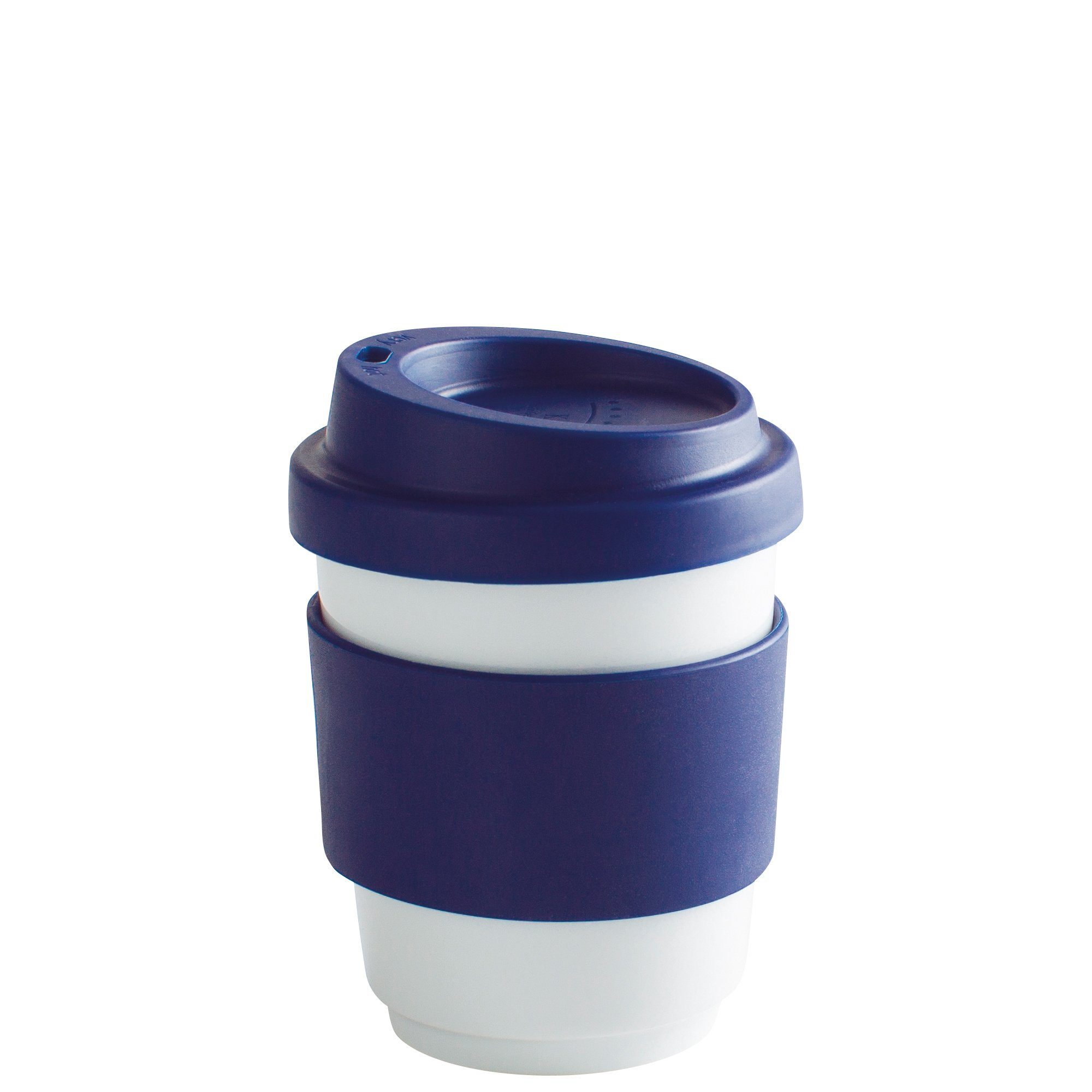 Kahla Coffee-to-go-Becher Fillit Becher + Trinkdeckel, Porzellan, Made in Germany royal blue