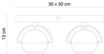 etc-shop LED Deckenspot, Leuchtmittel inklusive, Warmweiß, LED Decken Lampe Wohn Zimmer Beleuchtung Chrom Strahler