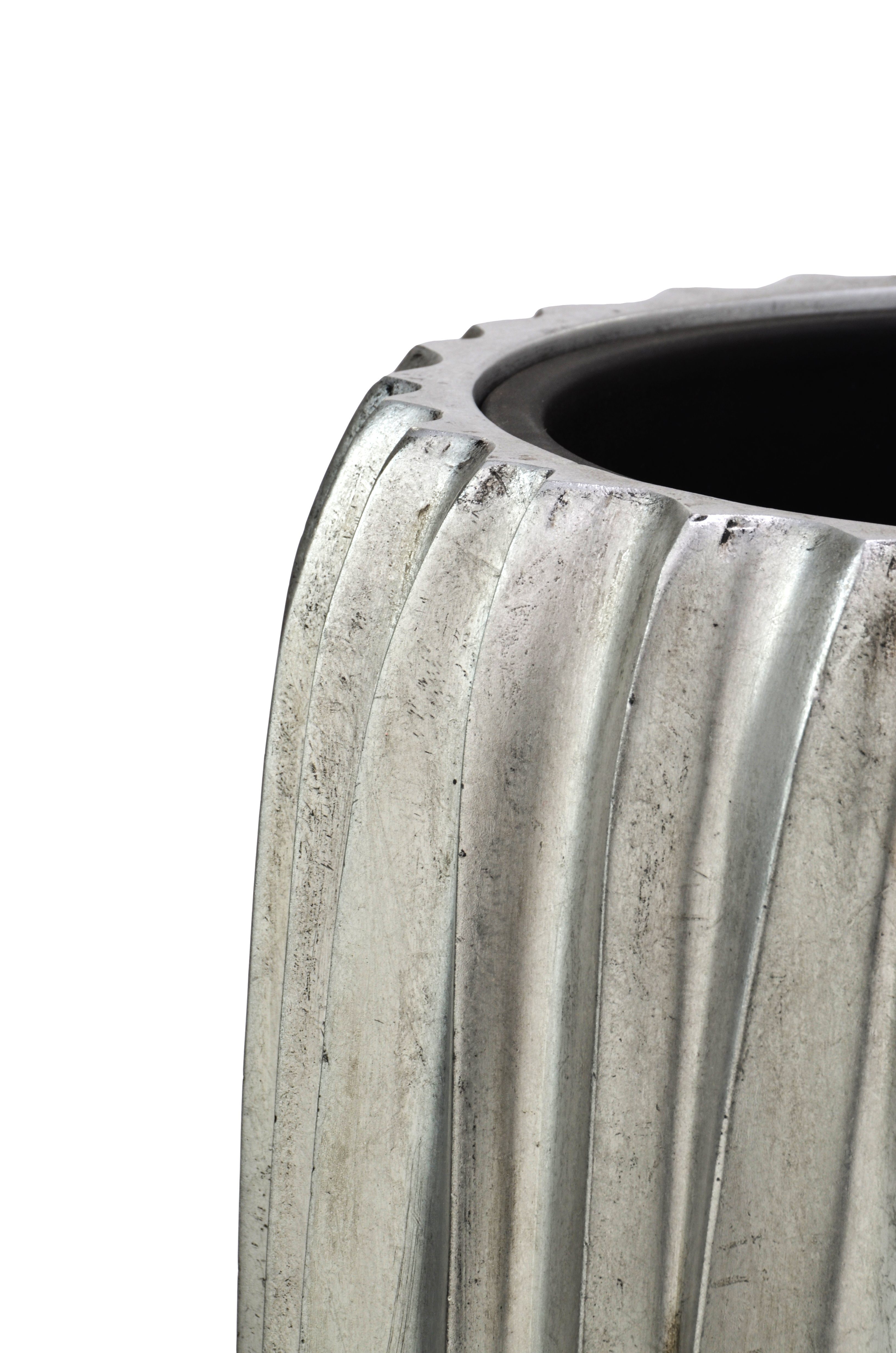 Flingora Bodenvase Minga, mit Einsatz - Fiberglas - Indoor - Silber - Höhe günstig online kaufen