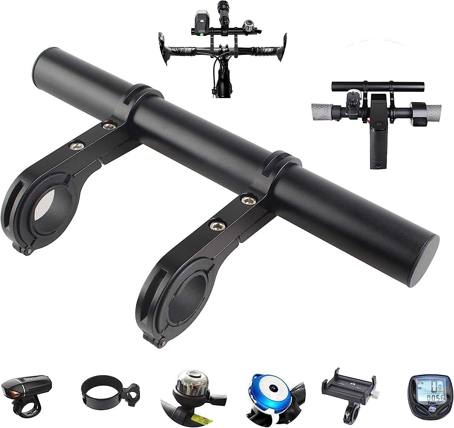 Refined Living Fahrradlenker Fahrradlenker-Extender-Halterung,Fahrrad Lenker Verlängerung, Multifunktionslenker, (20cm,Doppelte Halterung und StangeFahrrad Lenk – Bild 5 von 5