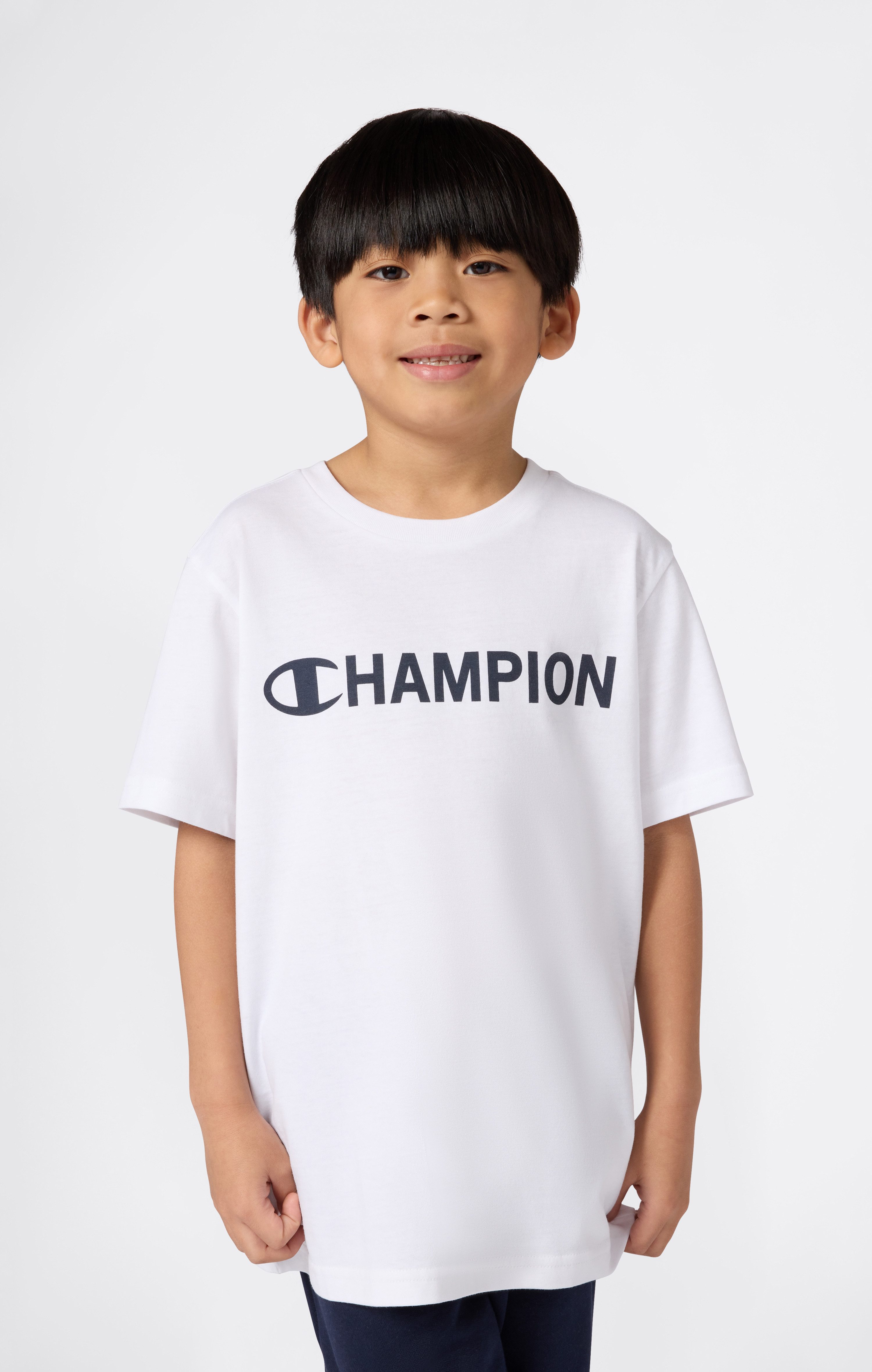 Champion T-Shirt SPORTWEAR T-SHIRT Standard Fit für Kinder und Jugendliche, Kurzarmdesign, aus Baumwolle, Standard Fit