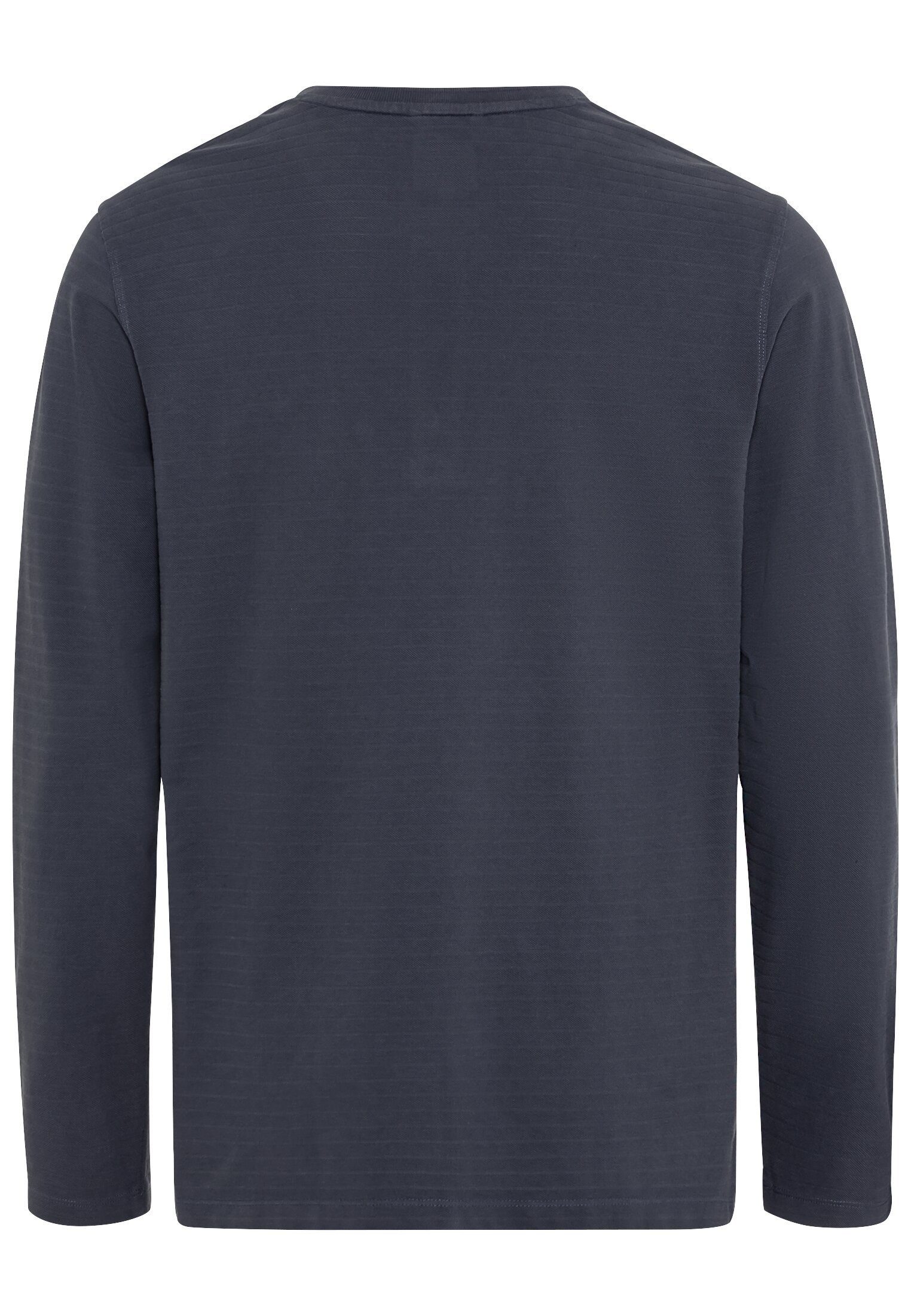 camel active Henleyshirt Henley Langarmshirt aus reiner Baumwolle günstig online kaufen