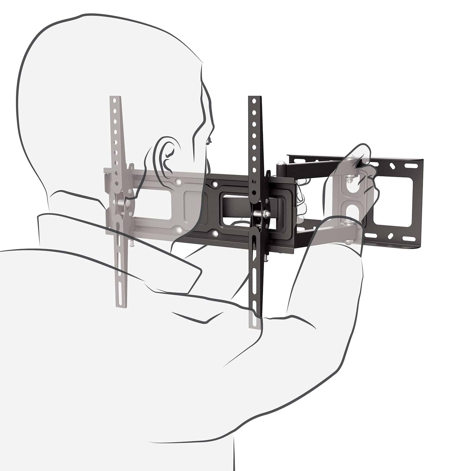 Hama TV-Wandhalterung Halterung für Fernseher von 81 bis 165 cm (32" bis 65), VESA 400x400, (bis 65,00 Zoll, Stahlblech, bis 35 kg)