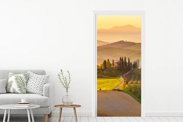 MuchoWow Türtapete Toskana - Hügel - Landschaft, Matt, bedruckt, (1 St), Fototapete für Tür, Türaufkleber, 75x205 cm