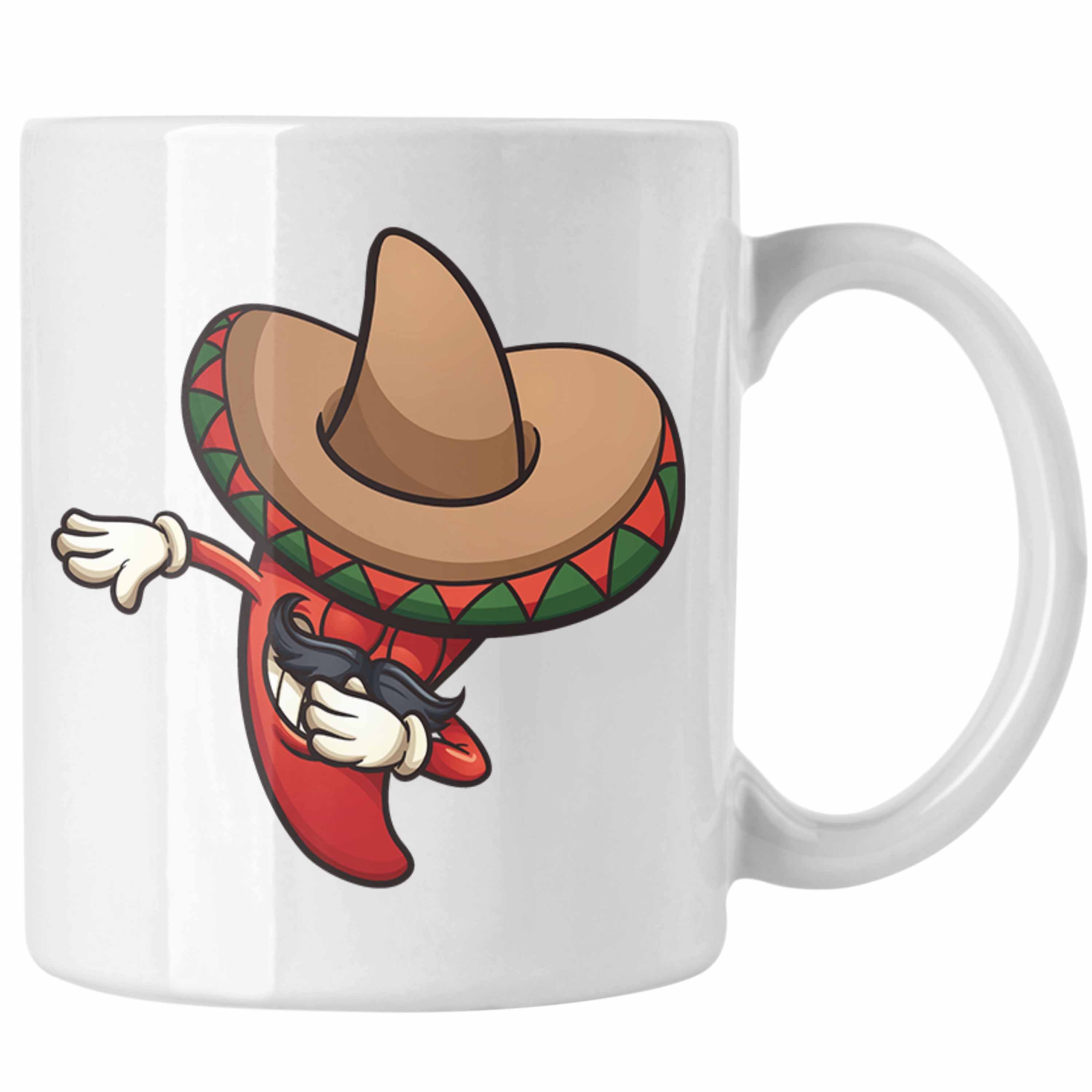 Tasse Geschenk Trendation Weiss Lustig Grafik Tasse Peperoni Dab