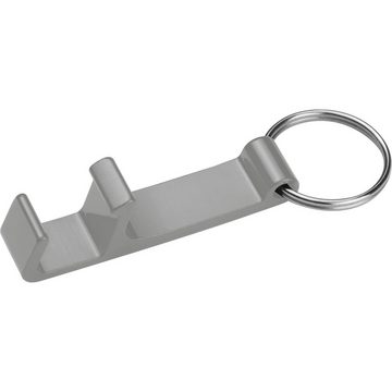 Livepac Office Schlüsselanhänger 10x Schlüsselanhänger / mit Flaschenöffner / Farbe: grau