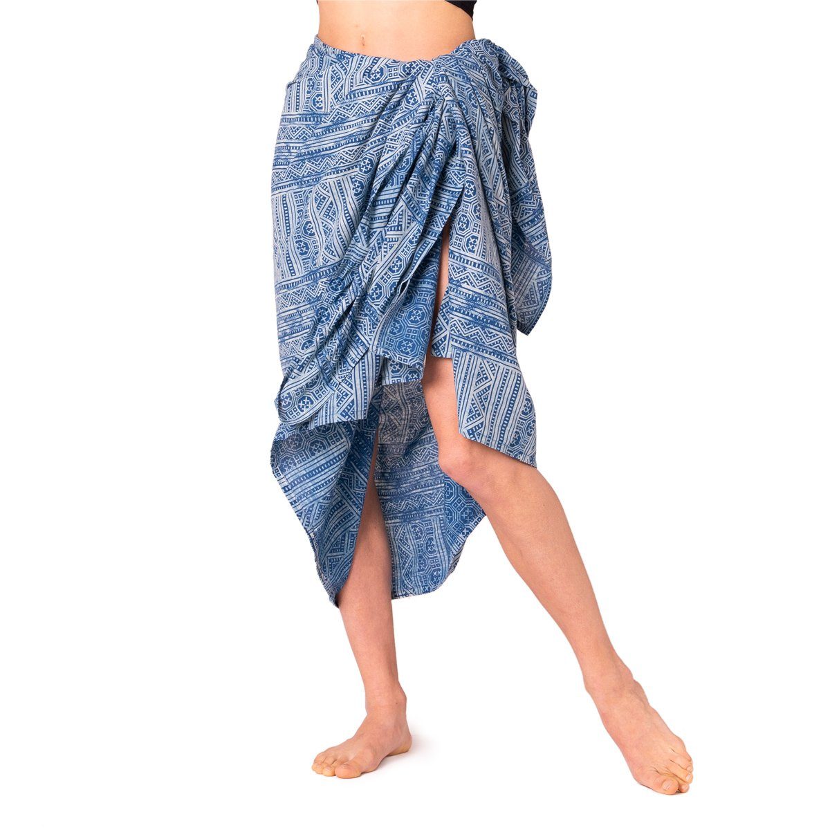 PANASIAM Pareo Sarong Baumwolle Indigo Bikini günstig online kaufen