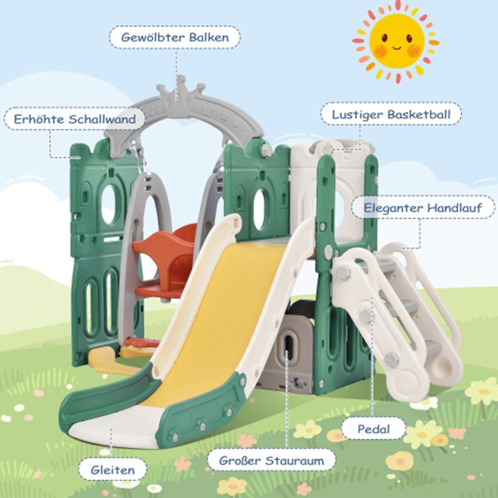 Indoor-Rutsche 5 in 1 Rutsche & Kletterspielzeug für Kinder,Kinderrutsche, Rutsche
