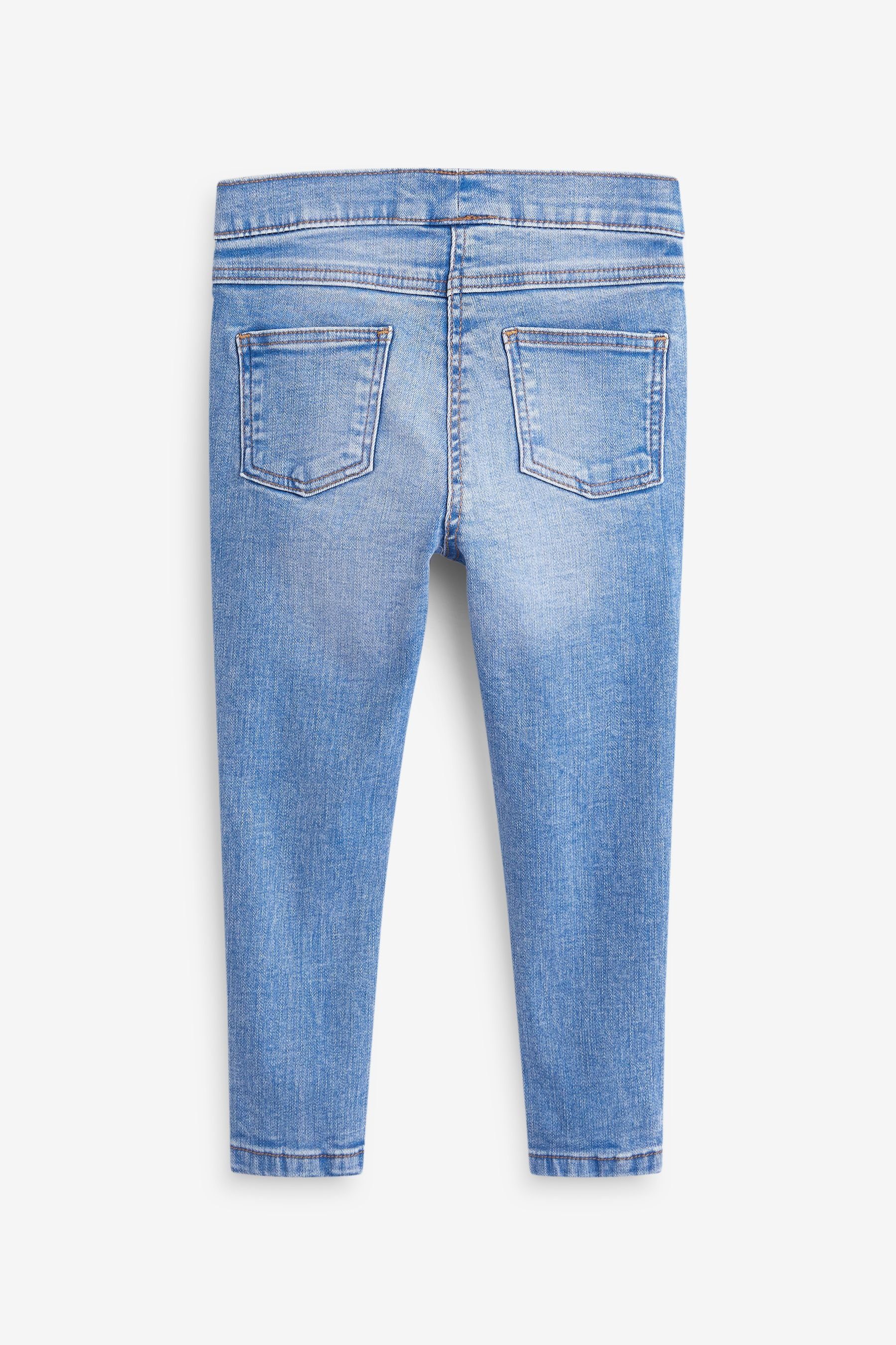 Next Jeansjeggings Jeggings mit Monogramm (1-tlg) Blue Bright