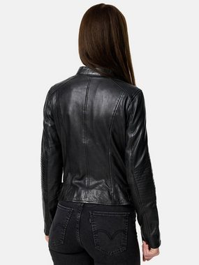 Tazzio Lederjacke F523 moderne & zeitlose Damen Jacke im Biker Look