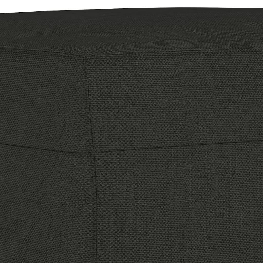 Schwarz 60x50x41 cm vidaXL St) Polsterhocker (1 Stoff Fußhocker