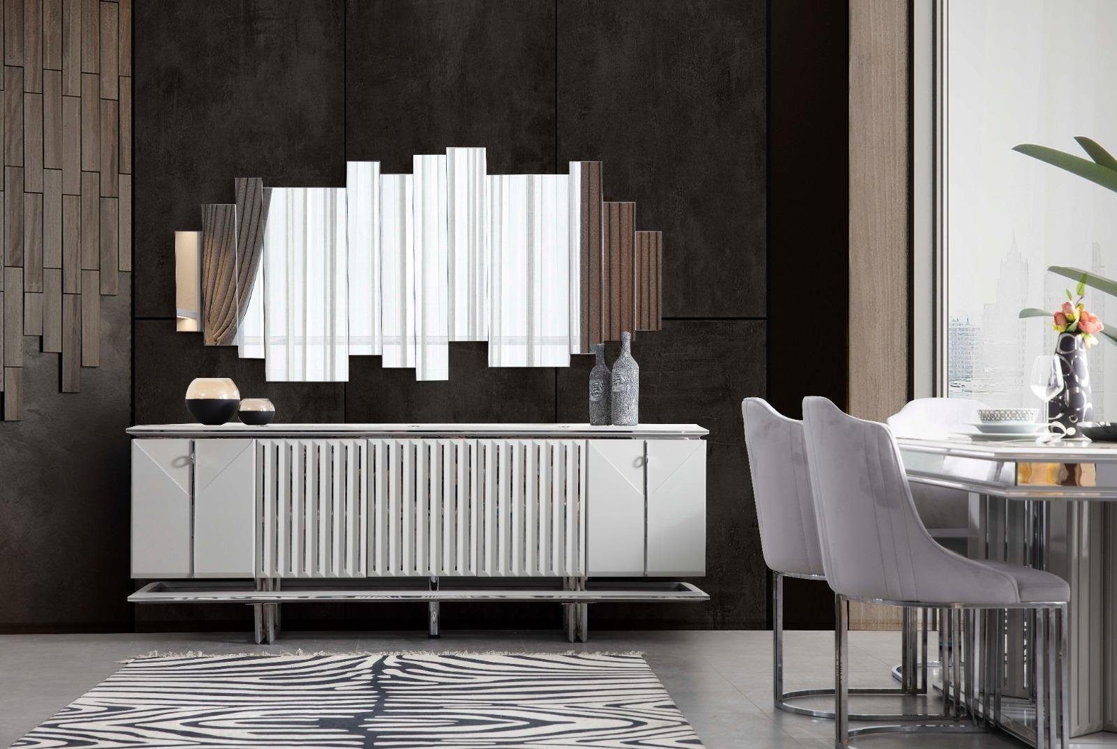 JVmoebel Esszimmer-Set Luxus Gruppe Esstisch Stühle Möbel, Set 7tlg (7-St) Sideboard 4x Holz