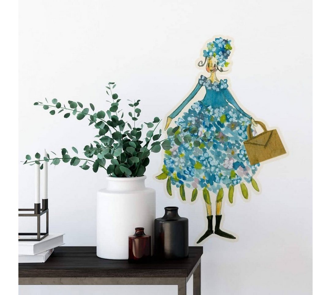 K&L Wall Art Wandtattoo Wandtattoo Kunstdruck Leffler Wohnzimmer Küche Blütenelfe Juni, Wandbild selbstklebend, entfernbar