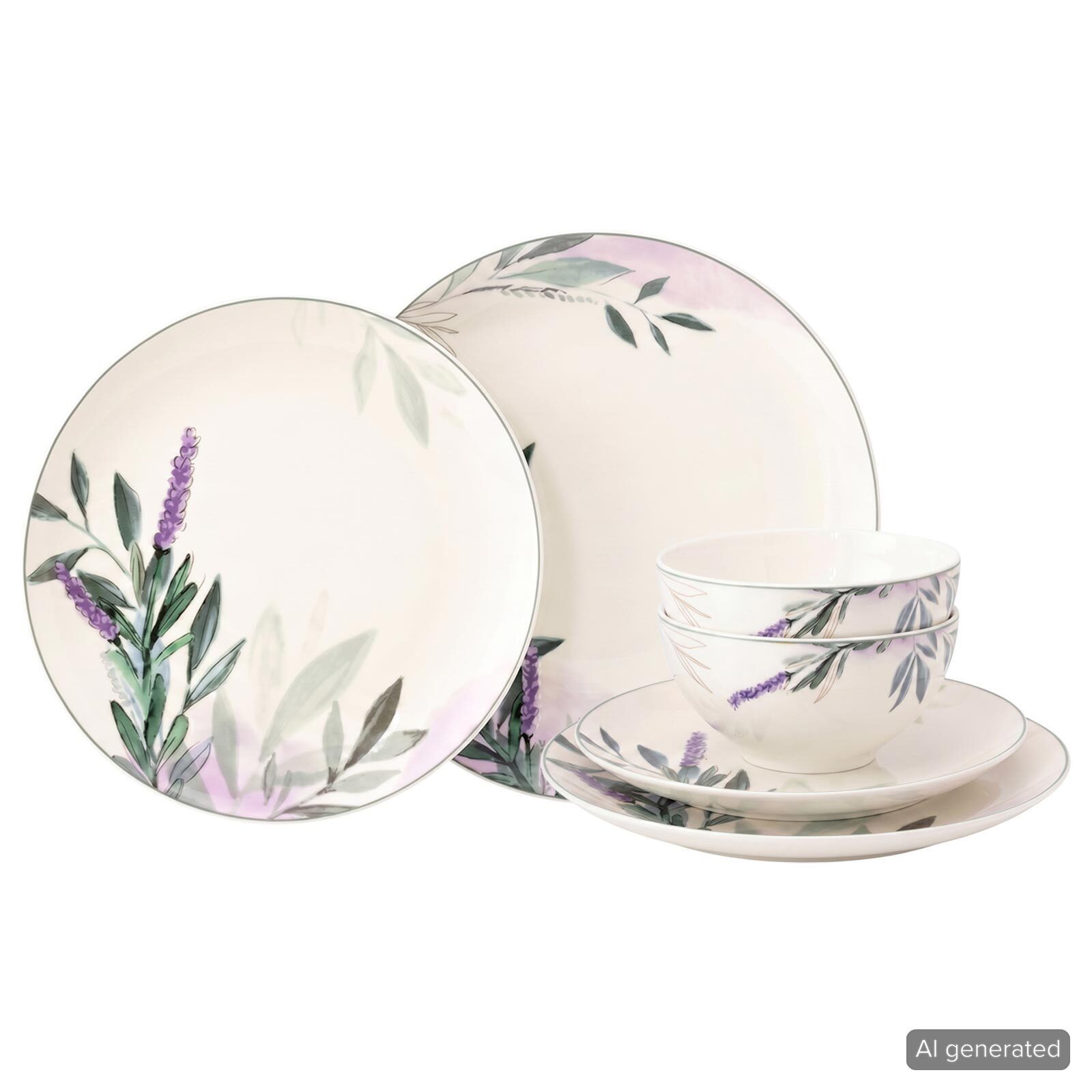 Seltmann Weiden Kombiservice Savona Provence Basic-Set 6er Set (6-tlg), 2 Personen, Porzellan