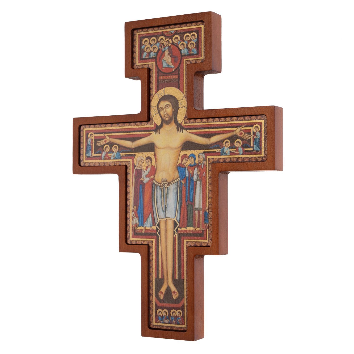 Lazzaro Italy Franziskaner Tau - Olivenholz Kreuz 2,5cm Mit Schwarzer Kordel