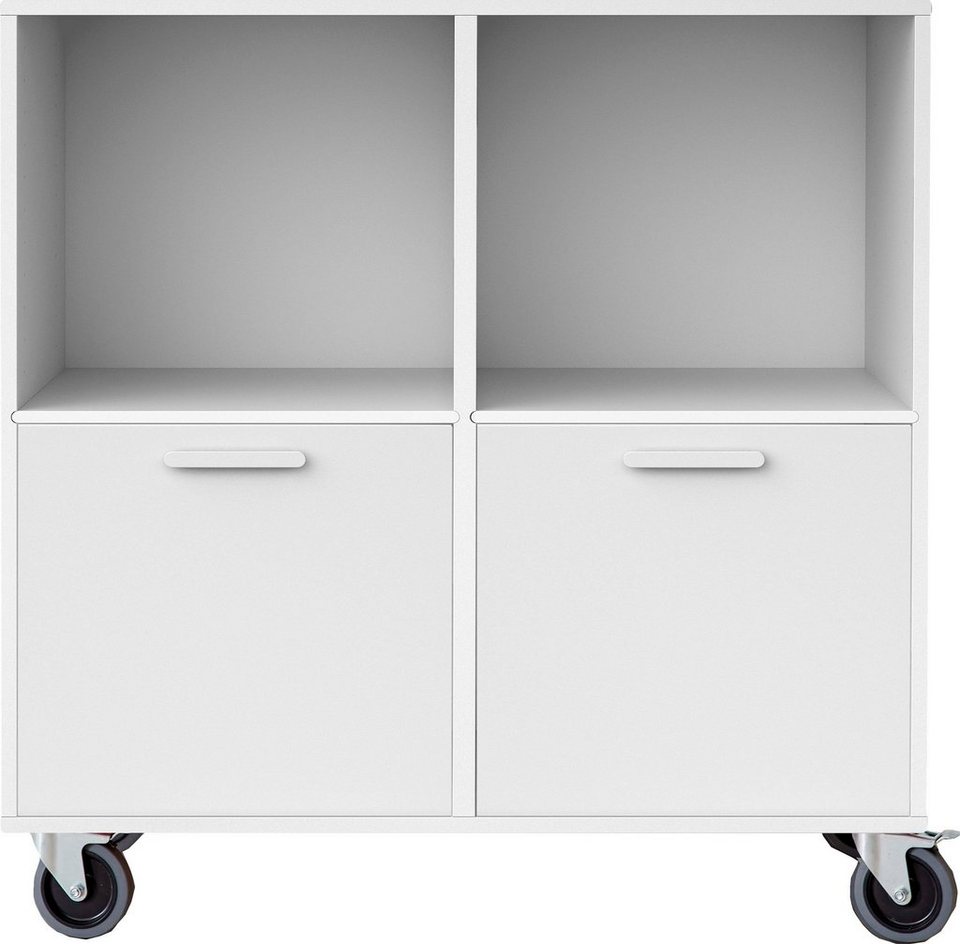 Hammel Furniture Regal Keep by Hammel, mit 2 Türen und Rollen, Breite 88,6  cm, flexible Möbelserie