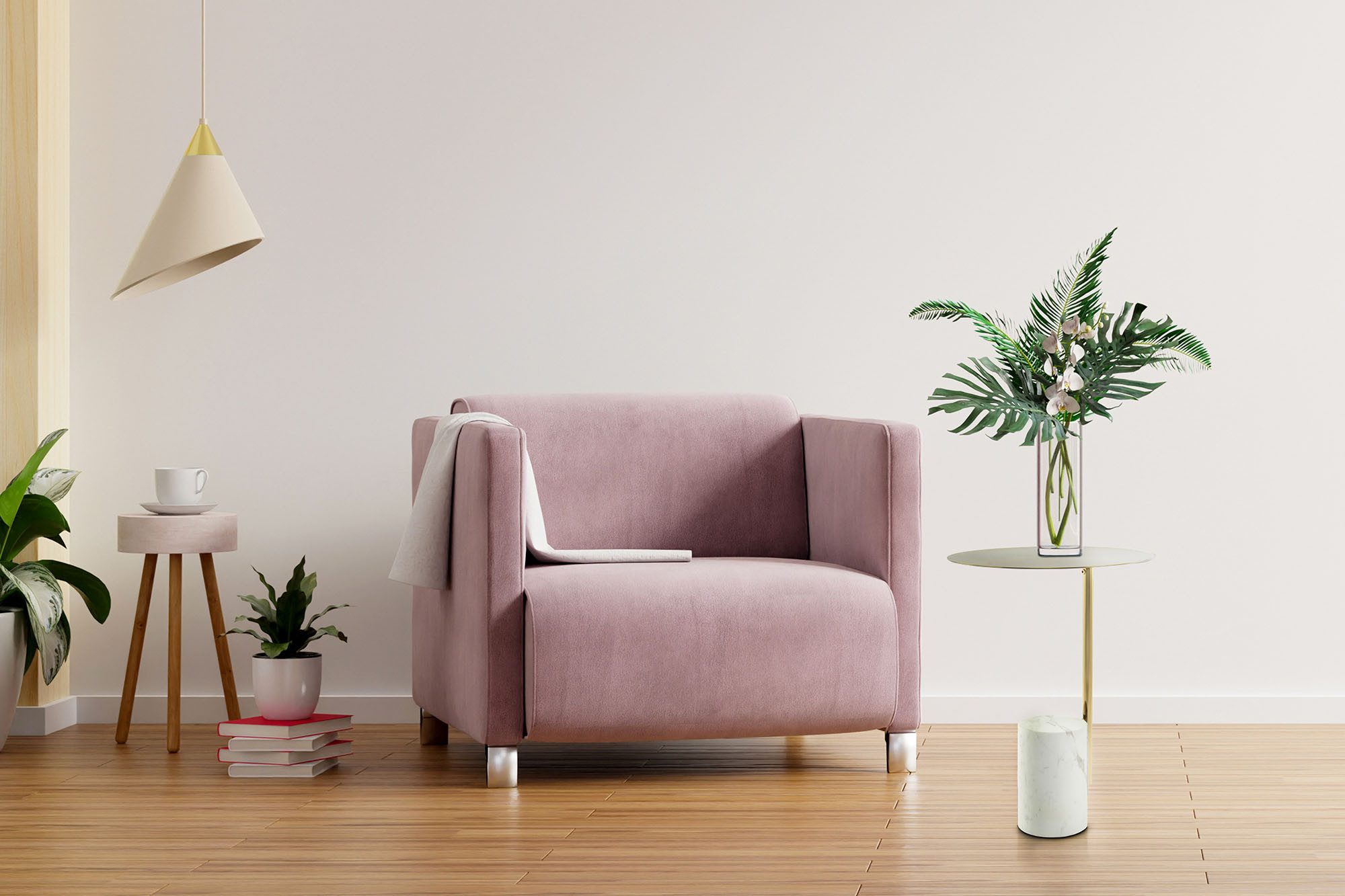 Kayoom Beistelltisch Oscar 425, Runder Marmorfuß mit scharfen Kanten (1-St), Runder Marmorfuß, runde Ablagefläche und Gestell aus Edelstahl