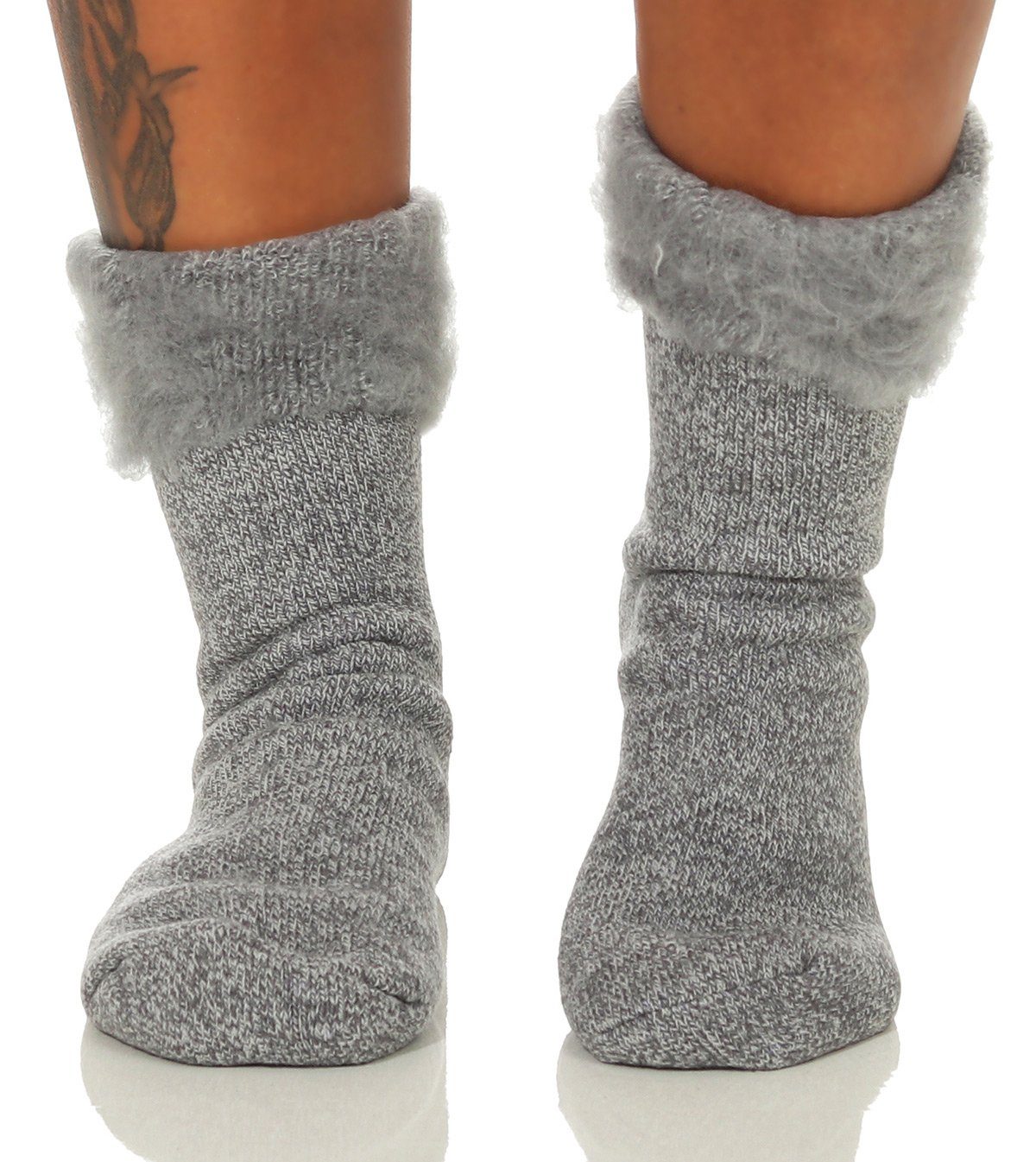 CLEO STYLE Thermosocken Thermo Socken 23 Hellgrau 43-46 günstig online kaufen