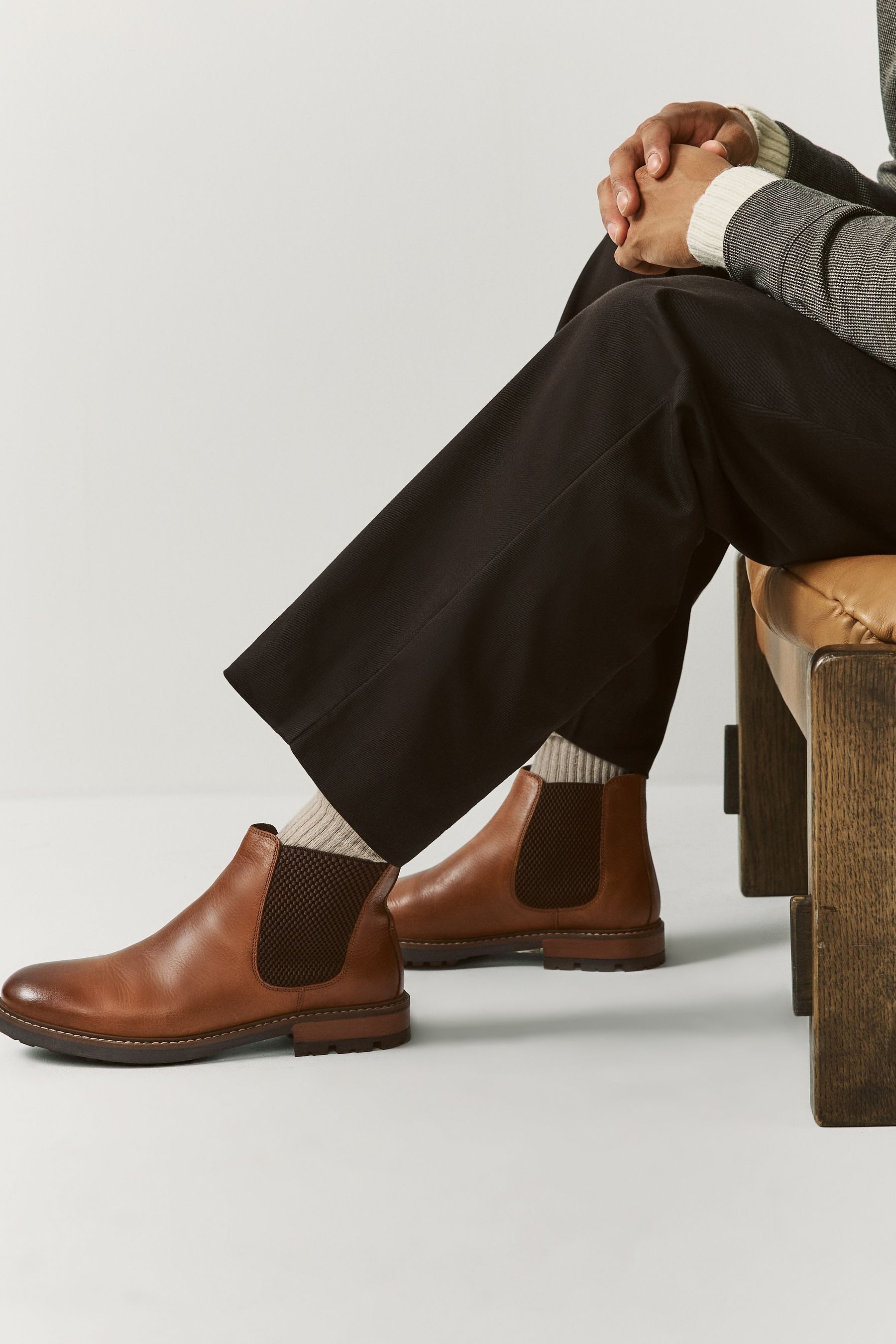 Next Lässige Chelsea-Lederstiefel Stiefel (1-tlg)