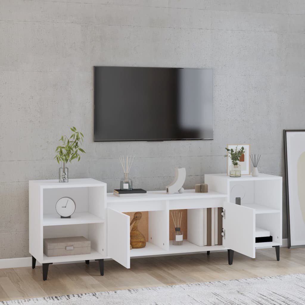 furnicato TV-Schrank cm Holzwerkstoff 160x35x55 Weiß