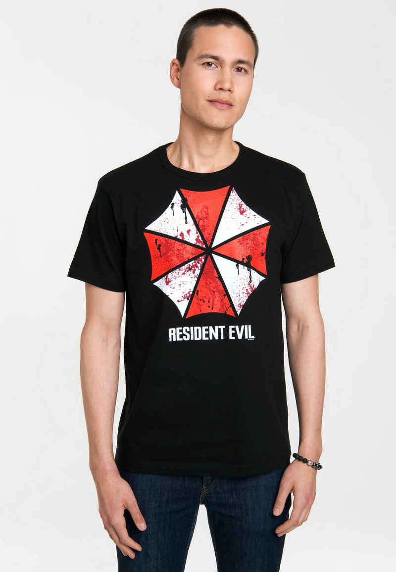 LOGOSHIRT T-Shirt Resident Evil - Umbrella mit Umbrella-Symbol
