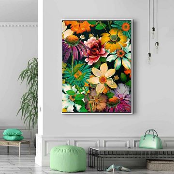 DOTCOMCANVAS® Leinwandbild Tropical Garden, Leinwandbild Tropical Garden Pflanzen Blumen Garten Wandbild