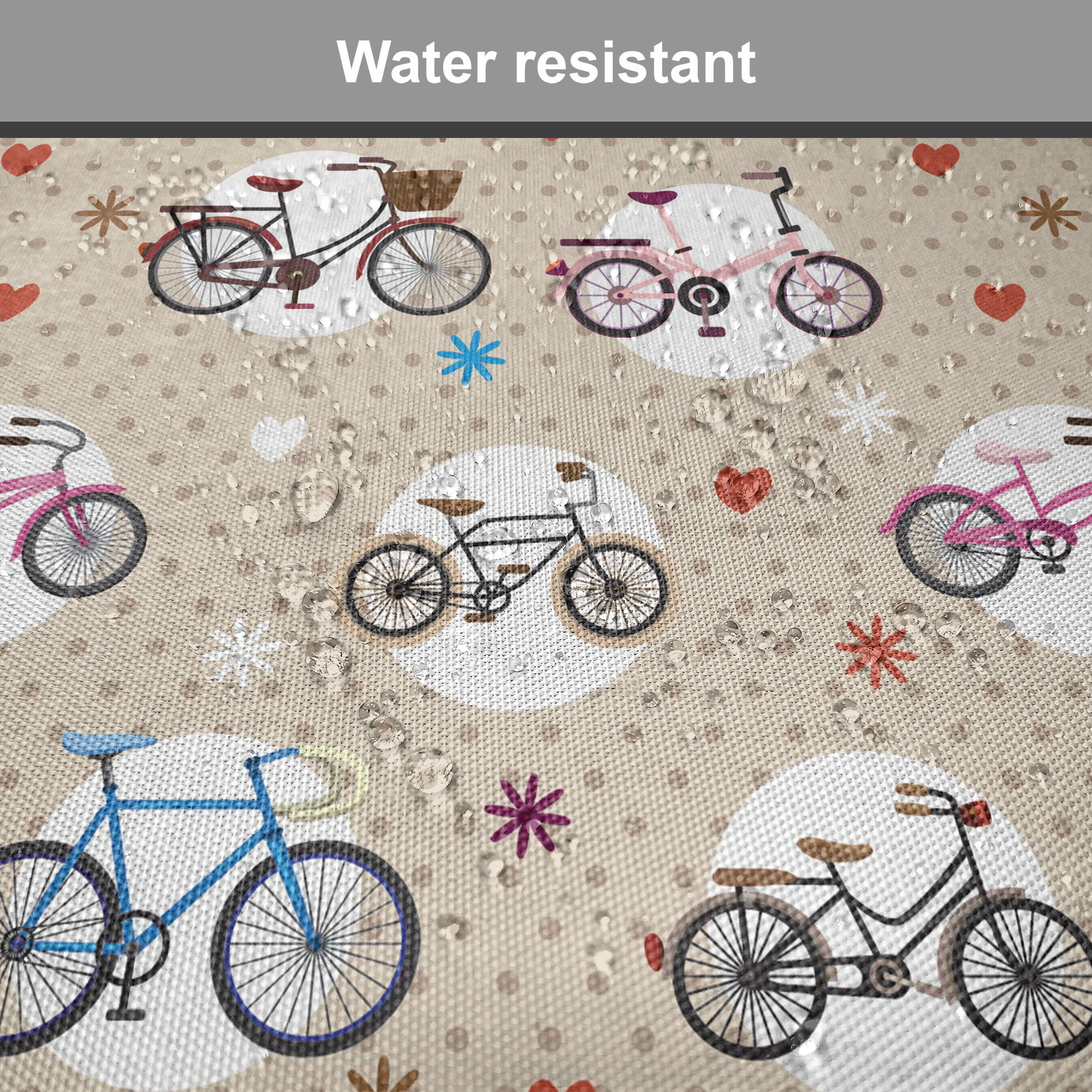 Abakuhaus Stuhlkissen Dekoratives und wasserfestes Karikatur mit für Bike Riemen Herz Küchensitze, Punkte Kissen