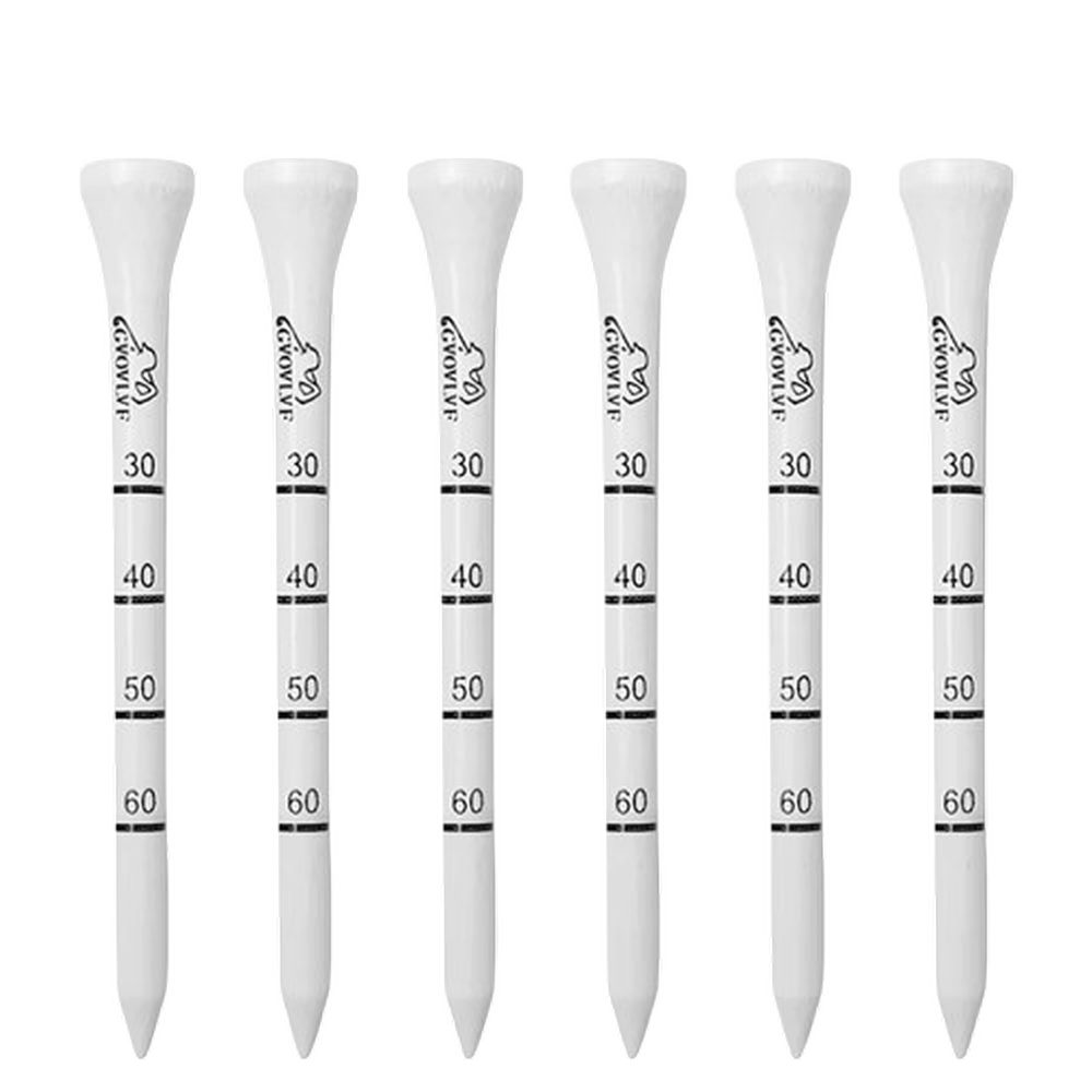 MEGAGOODS Golftee 50x Bambus Golftees 83 mm reduzierte Reibung Side-Spin einstellbar DE.