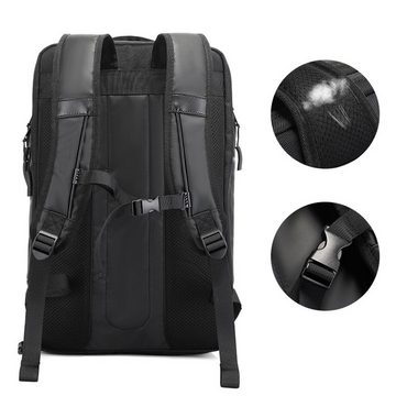 OKWISH Reiserucksack Laptoprucksack Laptop Rucksack Rucksäcke Freizeitrucksack Laptoptasche (Leder Reisen Notebook Laptop Tasche Schule Uni Rucksack Handgepäck, Schulrucksack, Sportrucksack, mit Schuhfach, Backpack mit Laptopfach), für Herren Damen Jungen Teenager Freizeit Arbeit Business Reisen usw