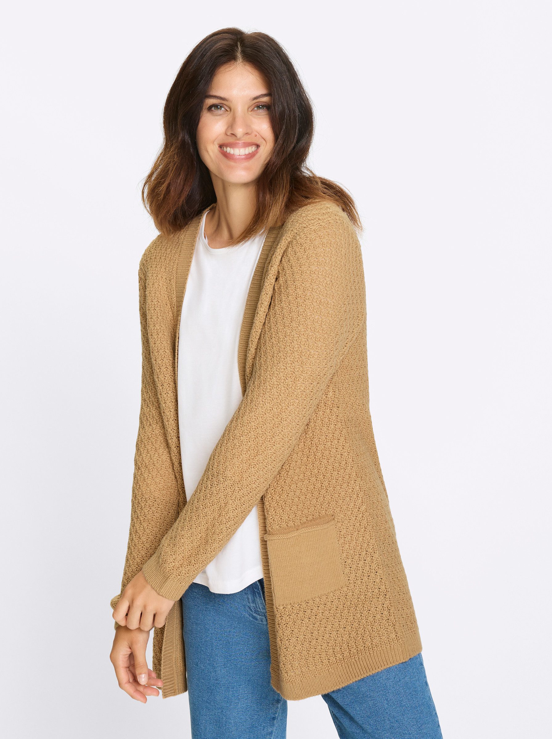 Sieh an! Strickjacke Strickjacke Langarm Sonstiger Warencharakter günstig online kaufen