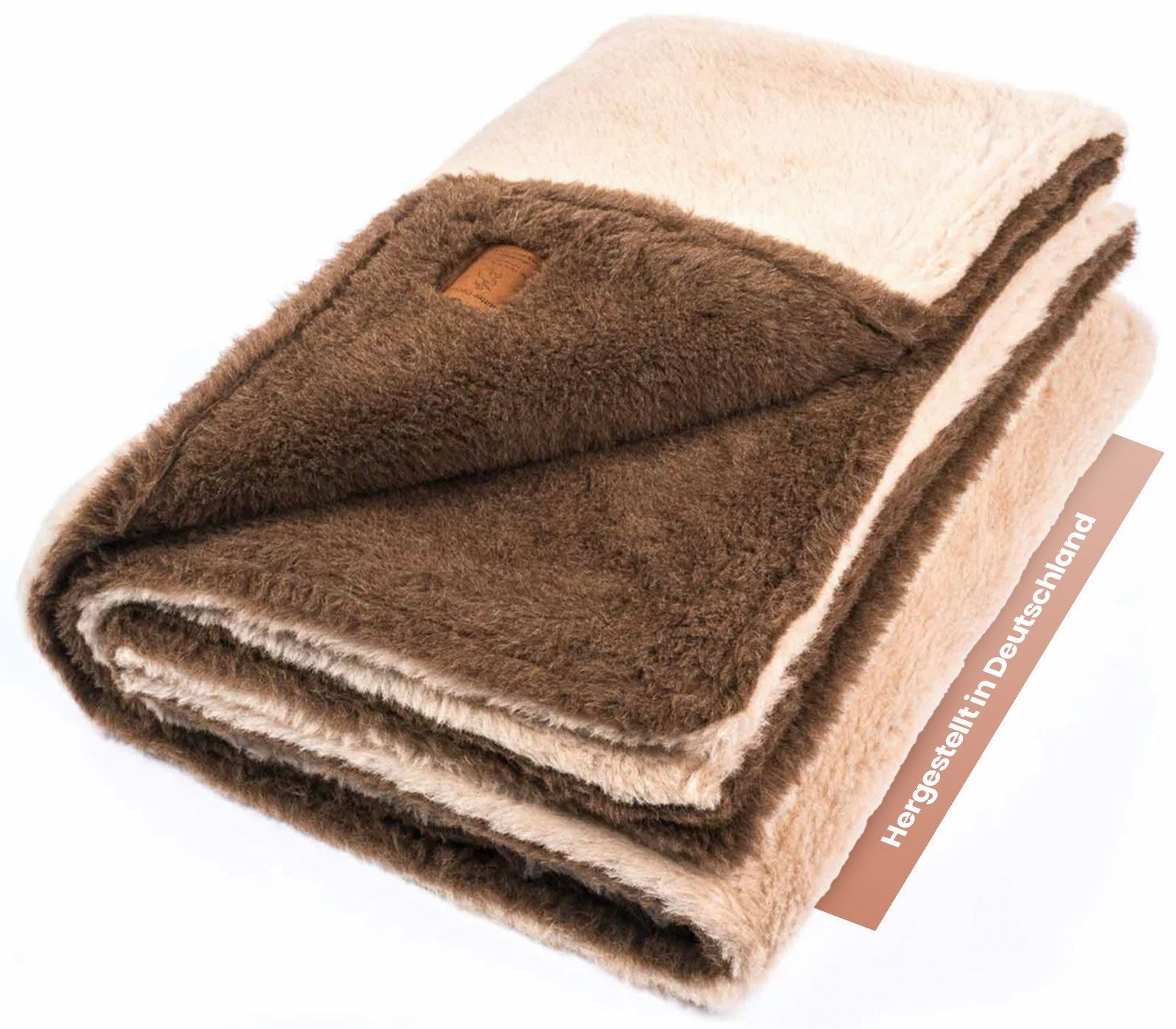 Wohndecke Voluminöse Alpakadecke La Paz aus Alpakawolle mit Wendeoptik, Ritter Decken, flauschige Plüschdecke, Wolldecke, extra warm, weitere Größen & Farben
