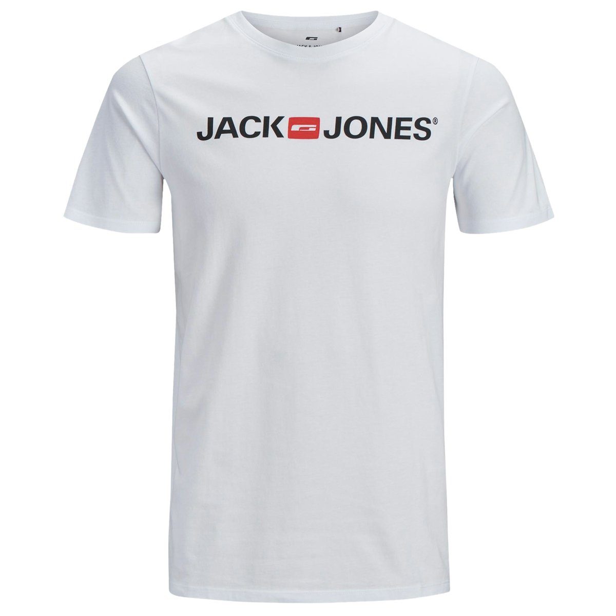 Jones Jones Logodruck T-Shirt Größen & Jack & Rundhalsshirt große weiß Jack