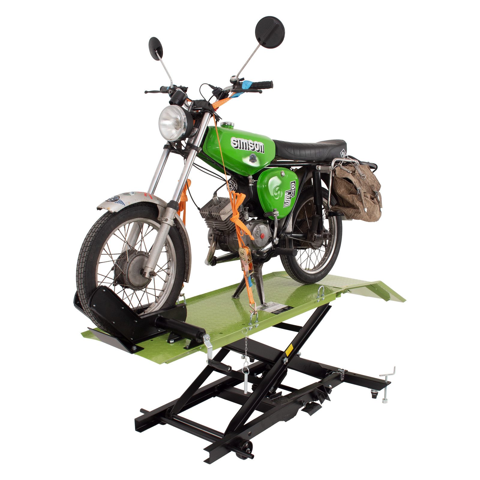 Hydraulikheber Motorradhebebühne hydraulisch 360 kg Breite 47 cm kleine Montagebühne