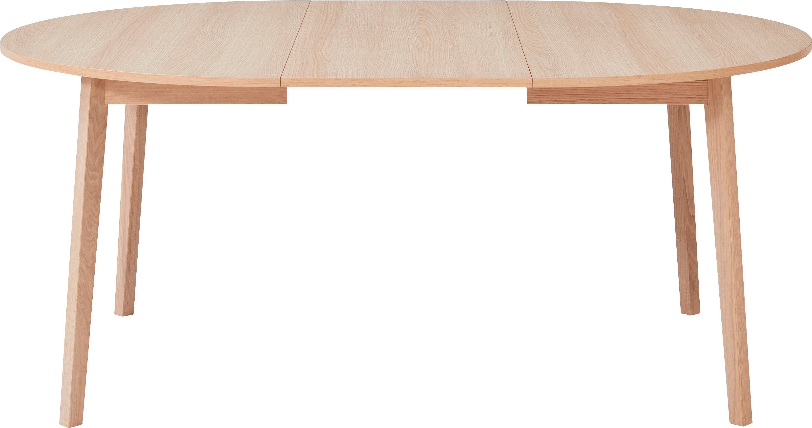Gestell Massivholz, Hammel Single, Esstisch 2 by Ø130/228 Basic Hammel aus cm, Naturfarben Furniture inklusive Einlegeplatten