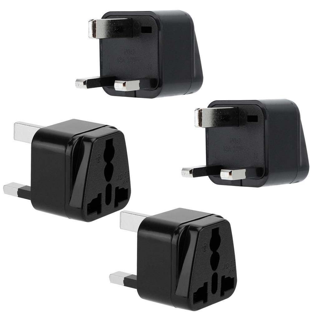 Intirilife Stromadapter, 4x Steckdosen Adapter in SCHWARZ