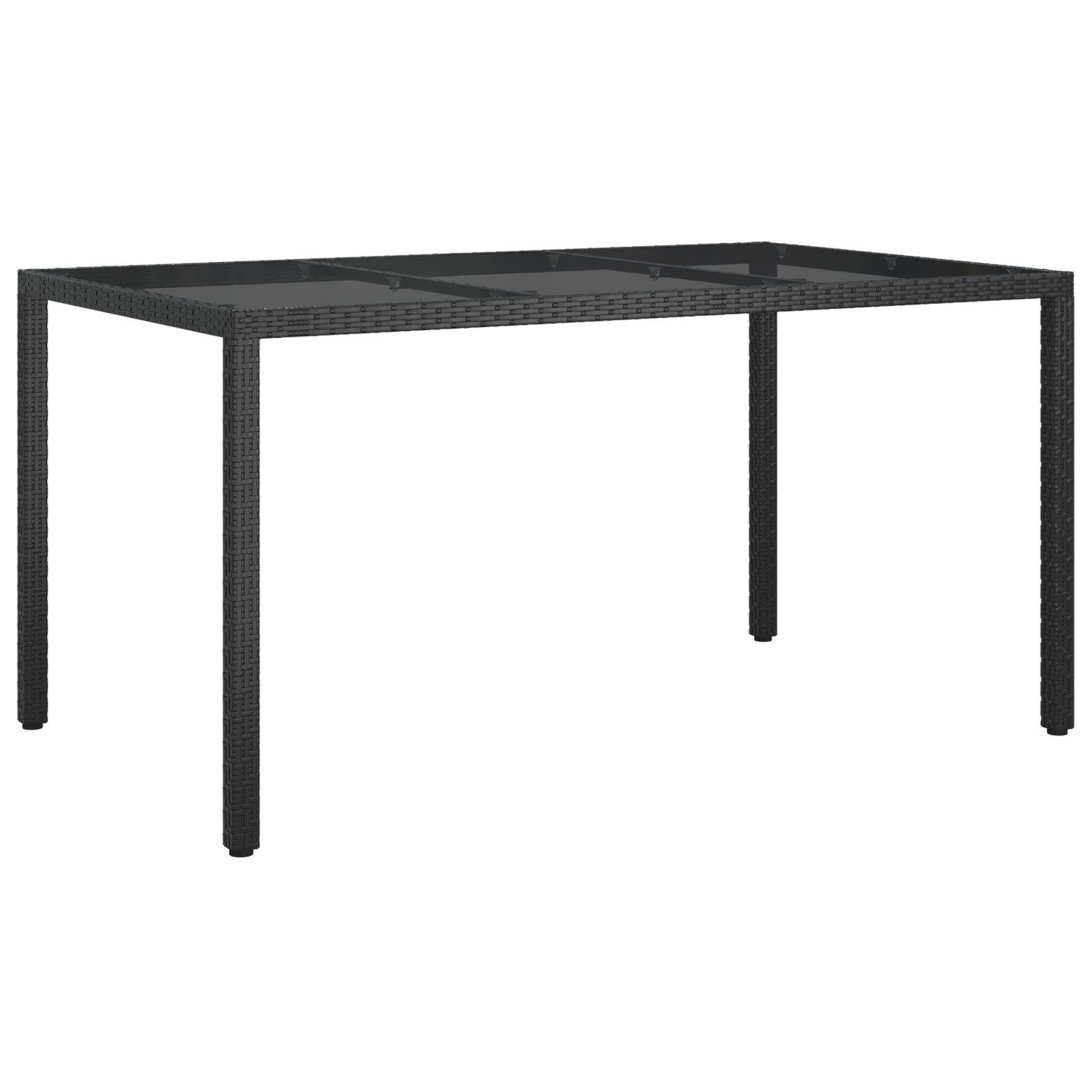 vidaXL Gartentisch Gartentisch Schwarz 150x90x75 cm günstig online kaufen
