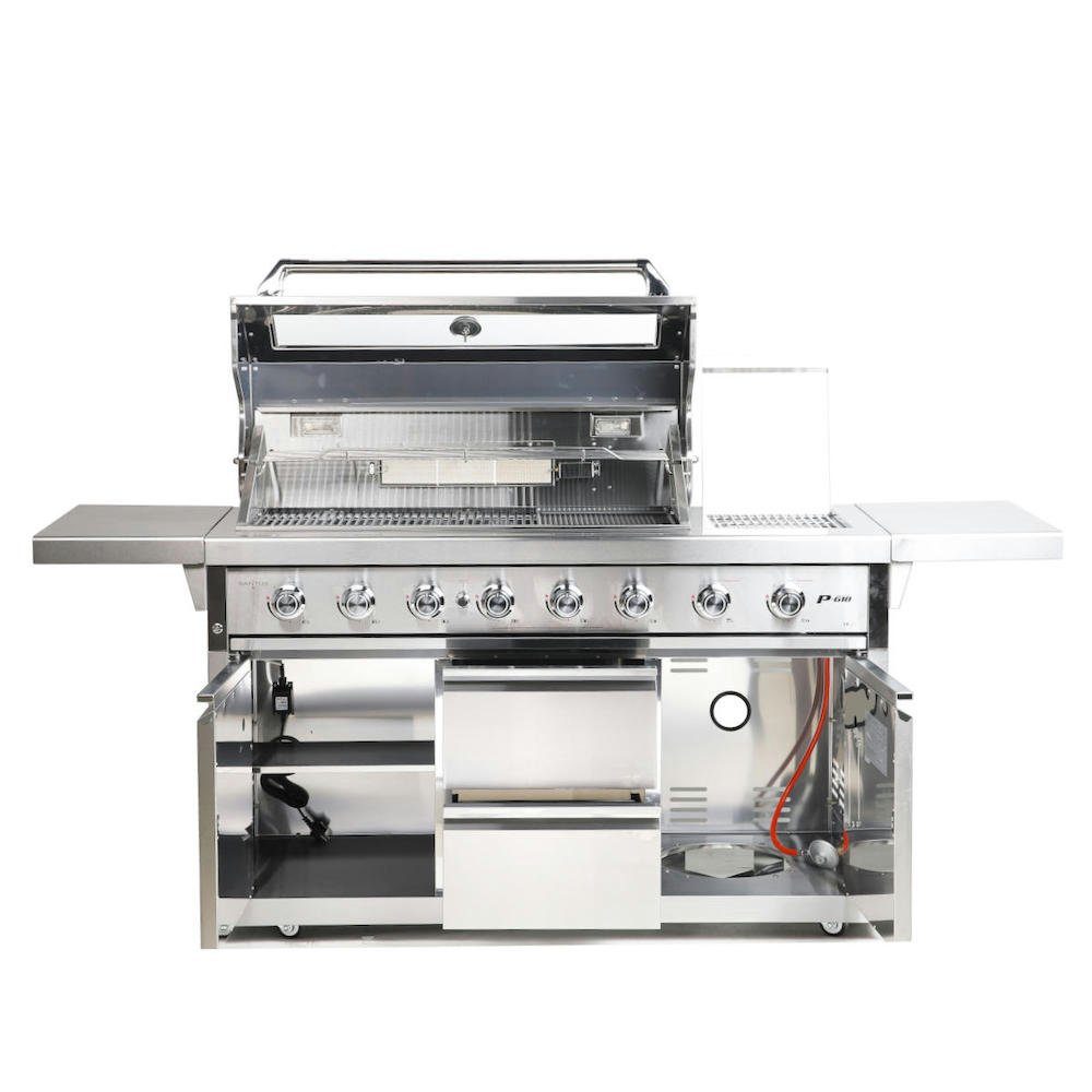 Santos Gasgrill SANTOS P-618 Gasgrill, 6 Hauptbrennern, Heckbrenner ...