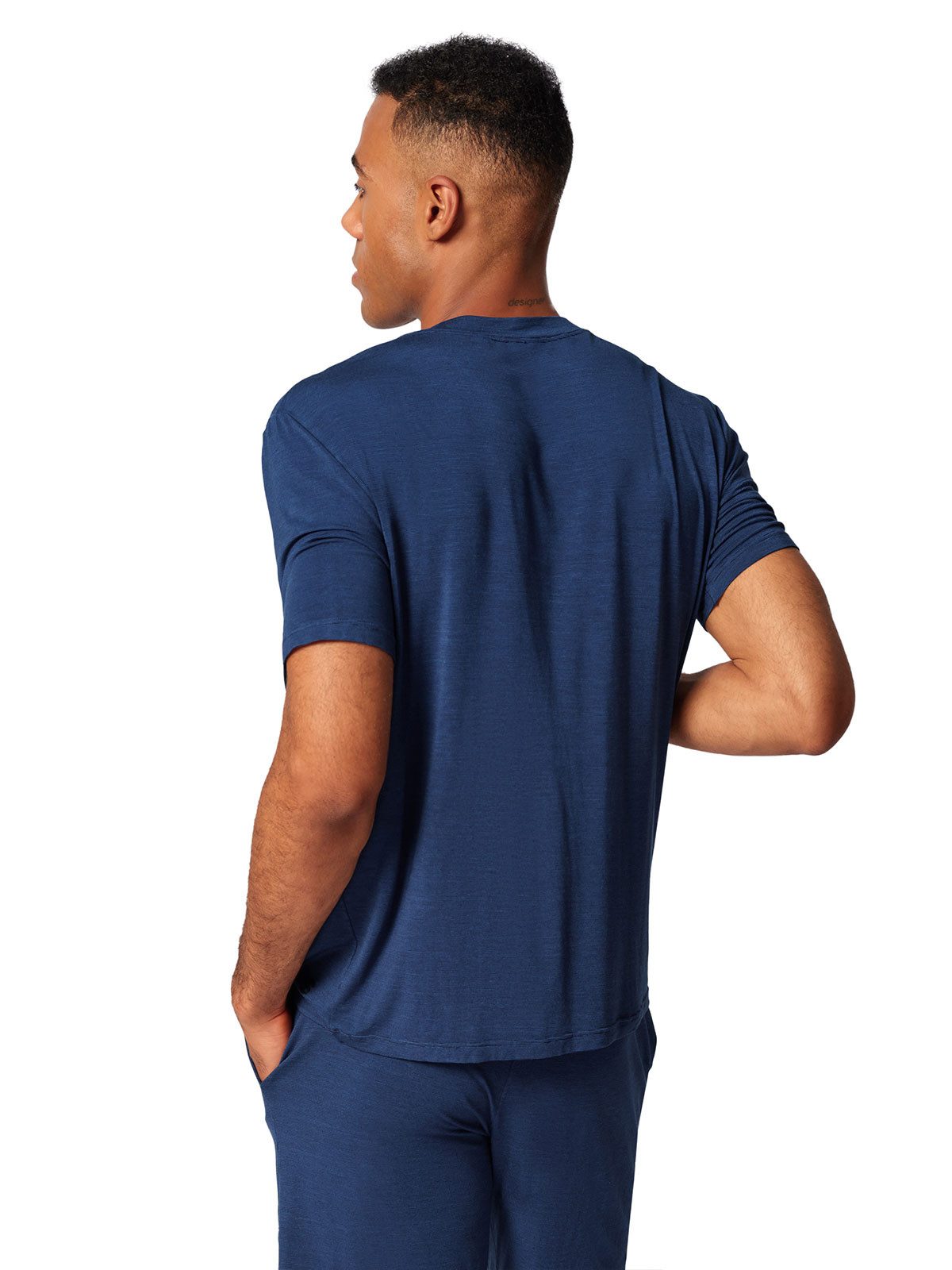 Skiny T-Shirt Herren Shirt kurzarm Cooling Deluxe Night (Stück, 1-tlg) -