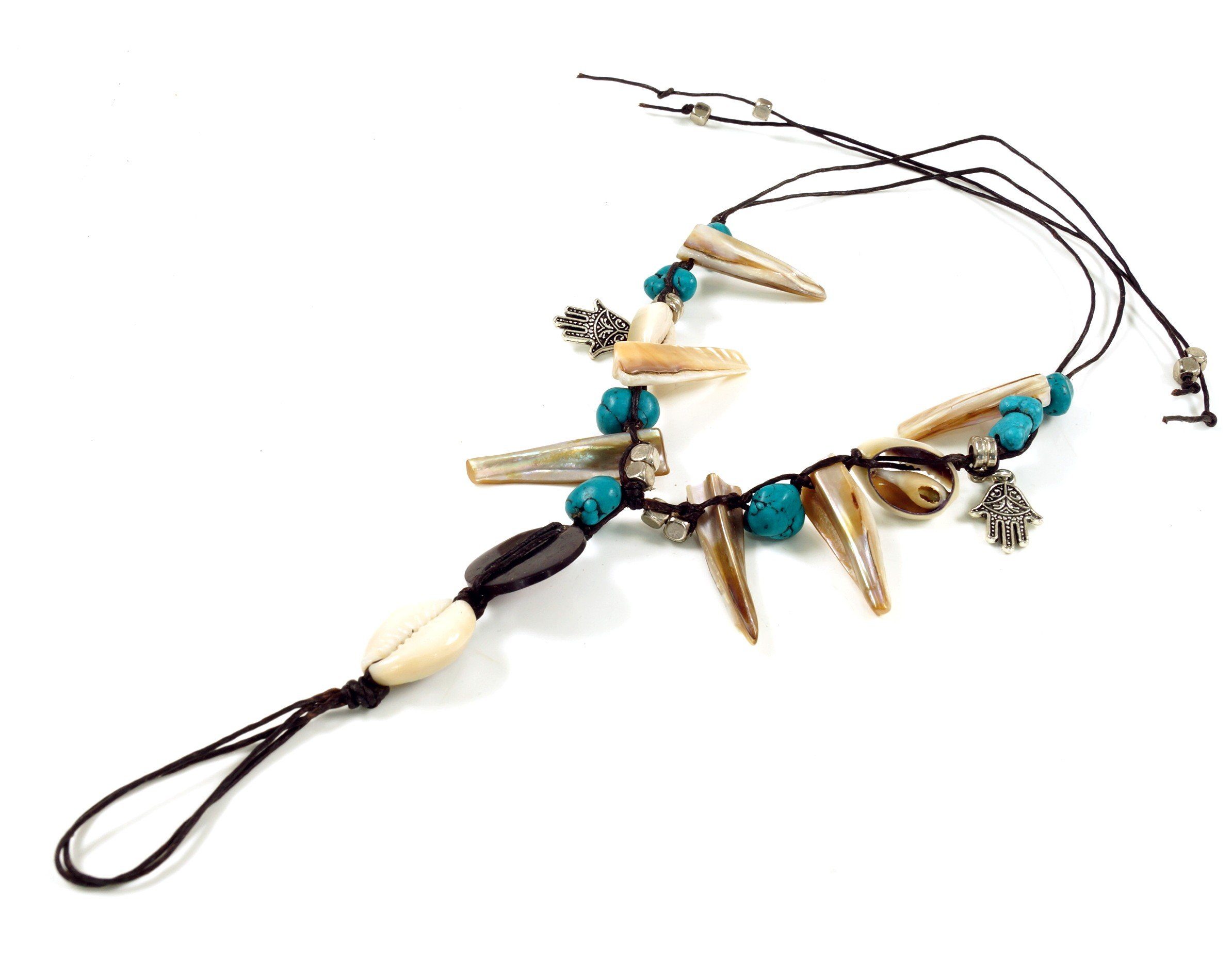 Guru-Shop Fußkette Браслет, Barfußsandale mit Muscheln,..