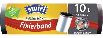 Swirl Müllbeutel Swirl® Fixierband-Müllbeutel 10 L Reißfest & Dicht