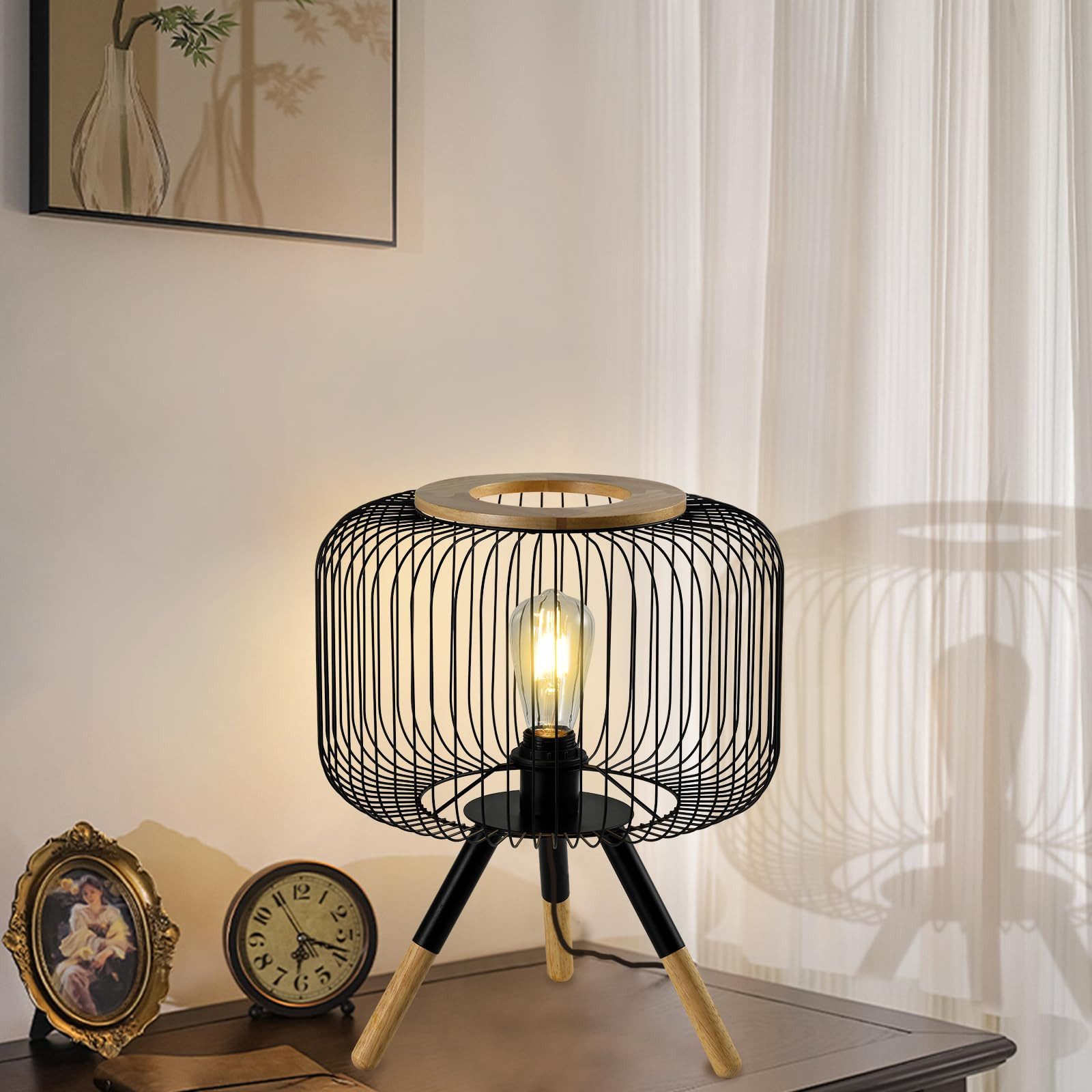 LQWELL Tischleuchte Tischlampe, Modern E27 Nachttischlampe, günstig online kaufen