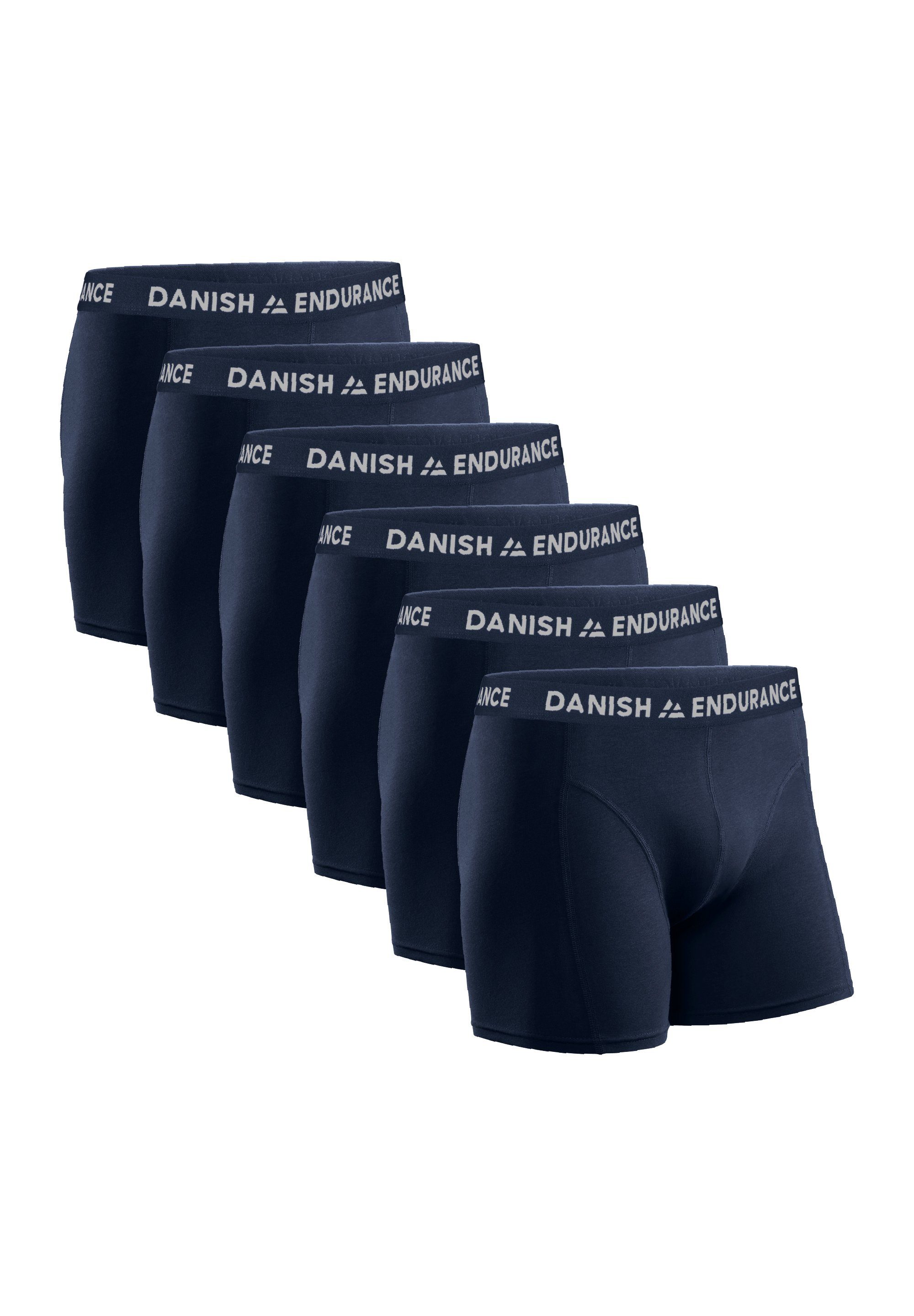 DANISH ENDURANCE Boxershorts Classic Trunks (Packung, 6-St) aus weicher Baumwolle navy blue
