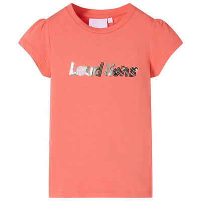 vidaXL T-Shirt Kinder-T-Shirt mit Flügelärmeln Korallenrosa 128