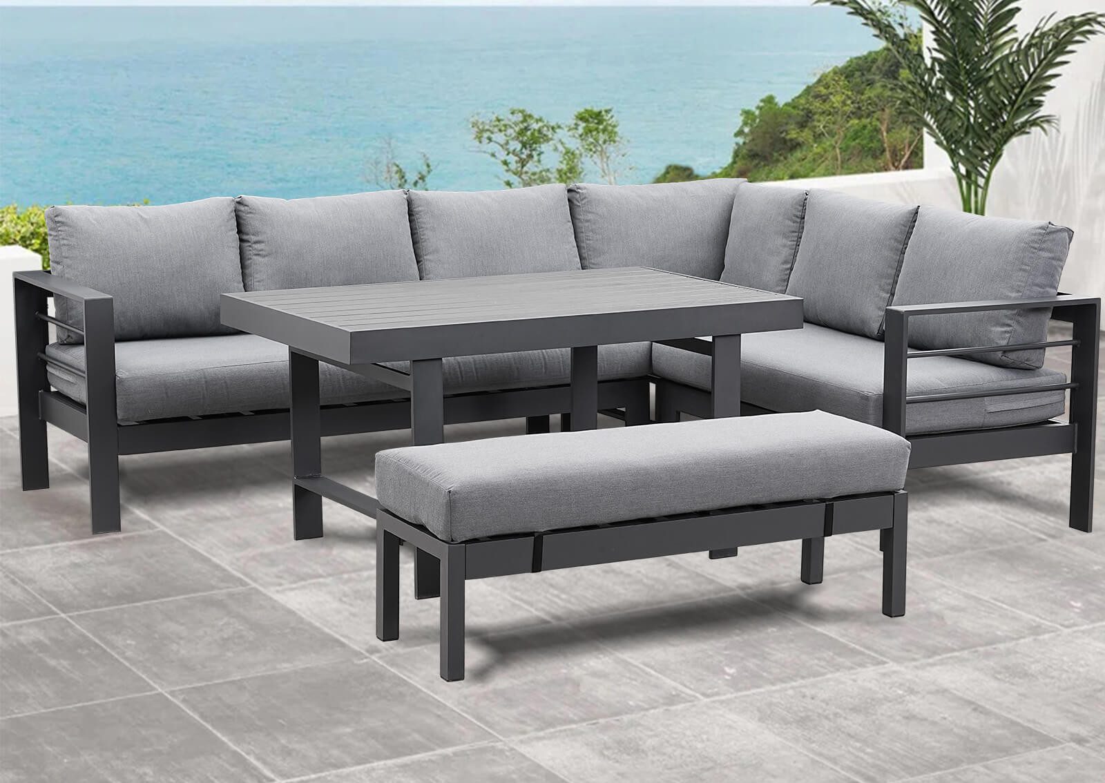 MeXo Gartenlounge-Set Modulares Gartenmöbel-Set, (Garten Essgruppe günstig online kaufen