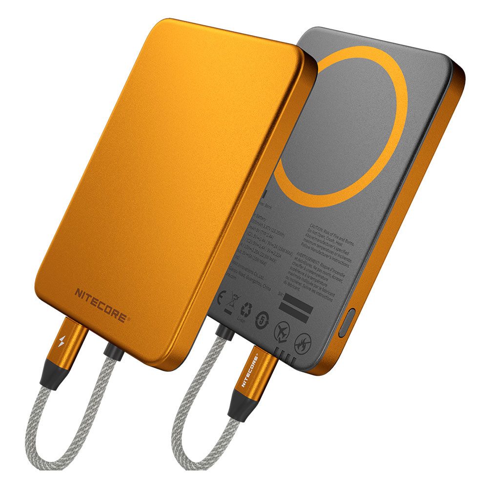 Nitecore Pocket5 Powerbank 5.000mAh - Orange Powerbank Nitecore Powerbank Pocket 5 5000 mAh (1 St), robustes Gehäuse