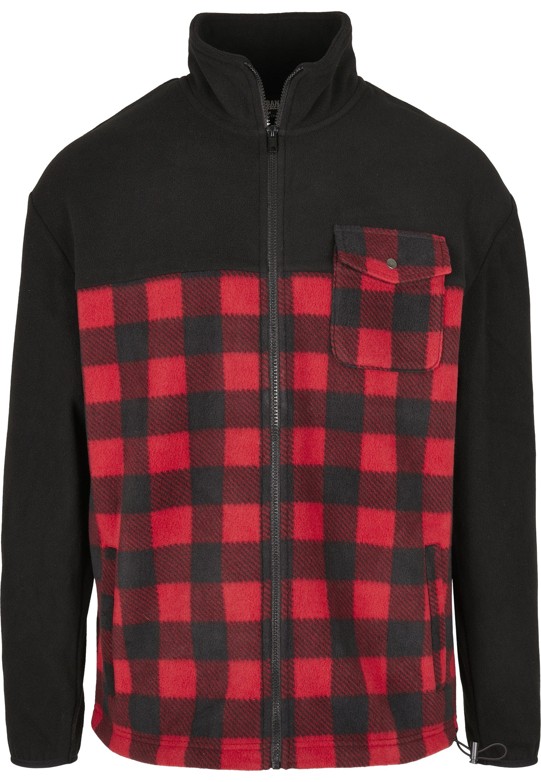 URBAN CLASSICS Winterjacke Urban Classics Herren Patterned Polar Fleece Track Jacket (1-St)